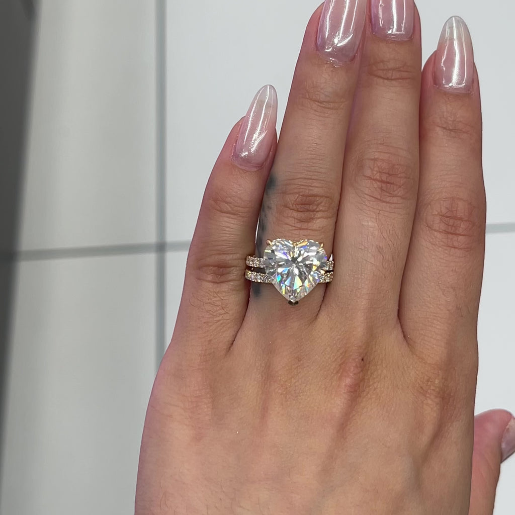 Heart Shape Cut Diamond Ring, Yellow Gold Engagement Ring, 1.00 Carat, Engagement  Ring, Wedding Ring, Soliter Ring - Etsy