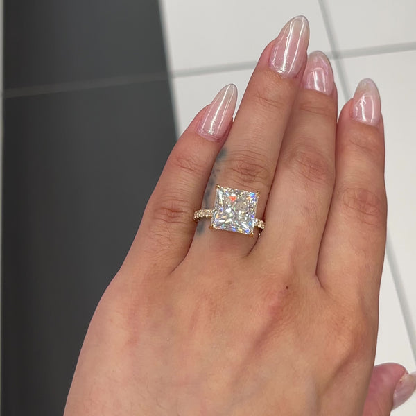 7 ct Princess Cut Diamond Engagement Ring
