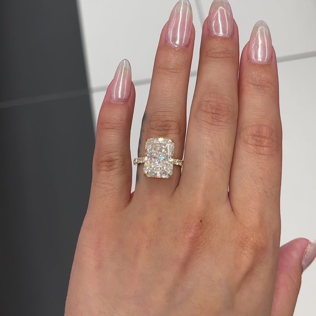 18K White-Rose Gold Layered Wide Band Diamond Ring | Shop 18k White & Rose  Gold Lusso Rings | Gabriel & Co