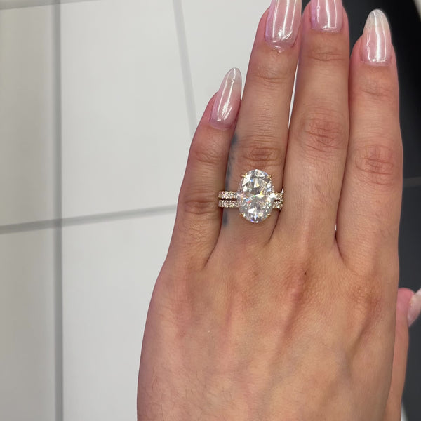 Isabella 7 Carat Cushion Diamond Halo-Style Engagement Ring 14K White Gold  , ST005DNC - ItsHot