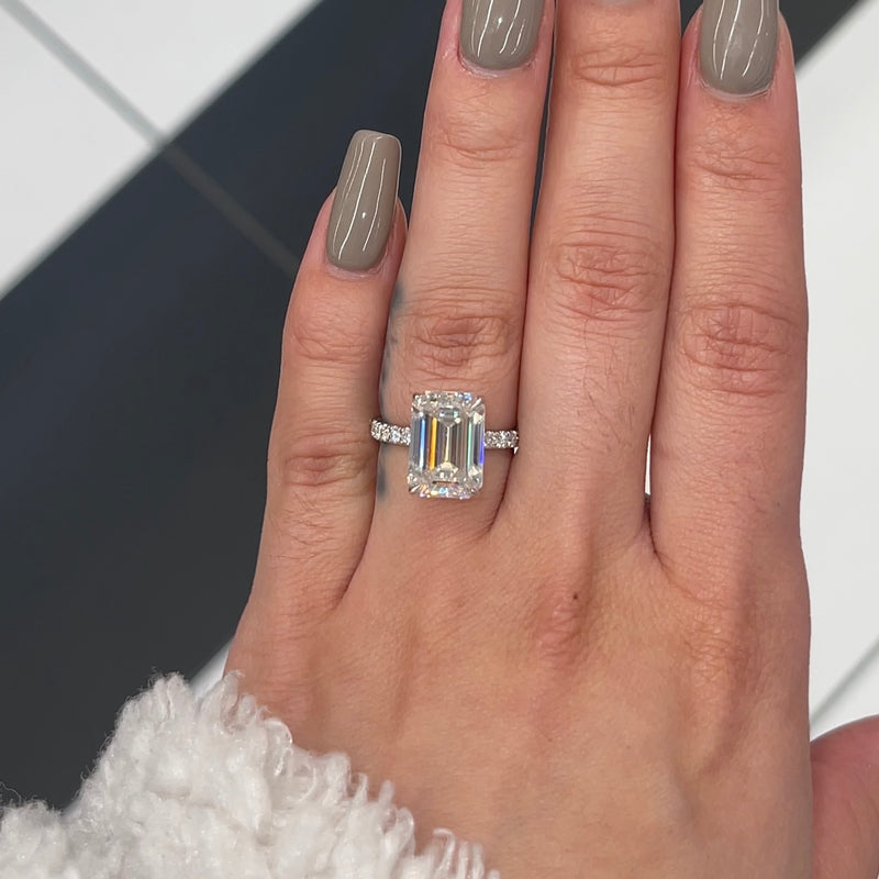 Classic 1.50 Ctw Emerald Cut Baguette Diamond Engagement Ring F,VVS2 EGL  USA 18K | eBay