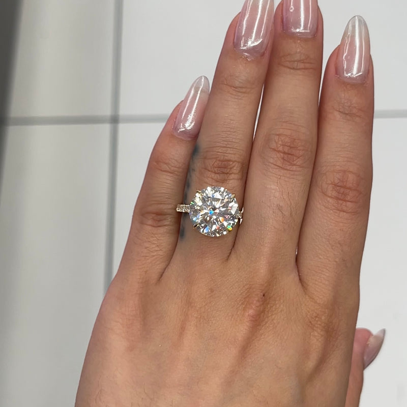 2.52 Carat Round Cut Diamond Engagement Ring