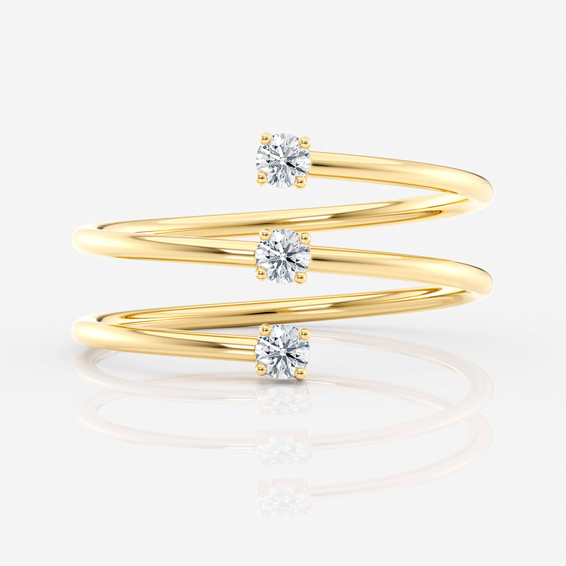 Modern Beautiful Gold Spiral/Spring Rings Design - YouTube