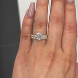 2.5 Ctw Solitaire Cushion-Cut Engagement Ring in 18K Gold