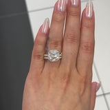 7.5 Ctw Solitaire Cushion-Cut Engagement Ring In 18K Gold