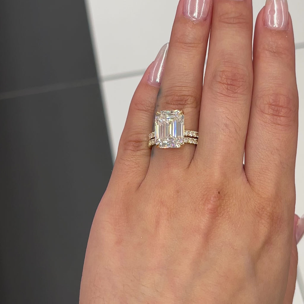 Flash Sale- Gorgeous Emerald Cut Three Stone Engagement Ring from Black  Diamonds New York